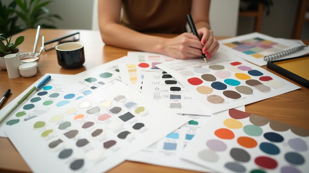 Office color palette showing professional blues and greens for productivity and focus